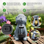 Solar Dog Garden Statue Light, Outdoor Decor