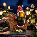 8" Gnome Solar Lawn Figurine Light, Waterproof