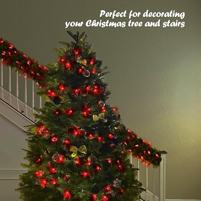 Christmas String Lights, 33ft 100 LED Waterproof Twinkle Lights
