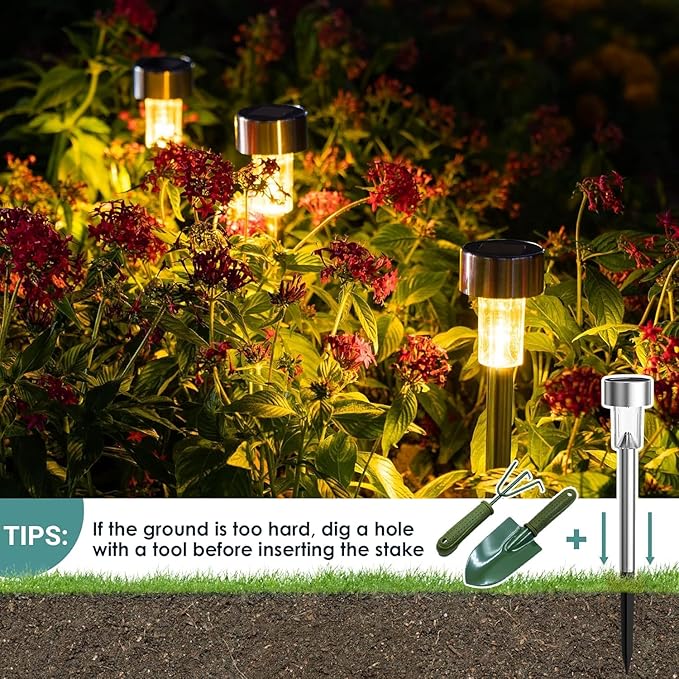 16-Pack Solar Landscape Lights for Driveway