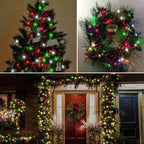 2-Pack 200 LED Christmas Twinkle Lights, 66ft Waterproof for Patio