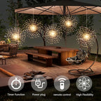 5-Pack Christmas LED String Lights, Waterproof Timer Lights