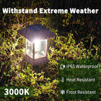 6-Pack Brown Solar Path Lights, Outdoor Walkway LED
