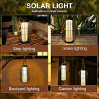Hanging Solar Patio Lanterns, Metal Waterproof LED