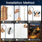 Solar Butterfly Lanterns, Backyard Hanging LED Decor