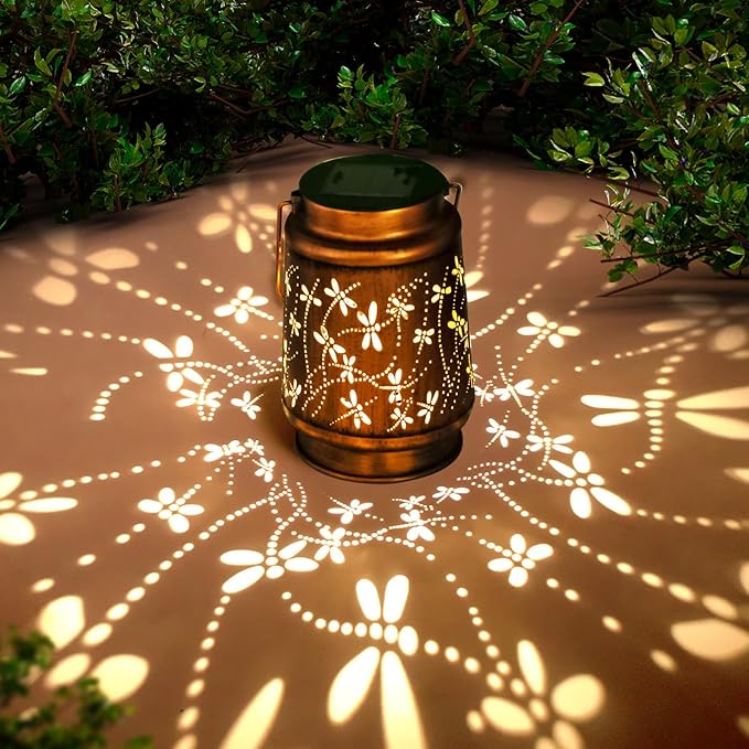 Dragonfly Solar Lanterns, Waterproof LED Backyard Lights