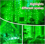 Outdoor String Lights, 8ft Green Waterproof LED
