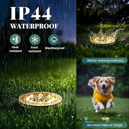20 Pack Small Solar Ground Lights, Pathway Lights Waterproof, Outdoor Solar Light for Garden, Driveway, Walkway, Backyard (Warm White)