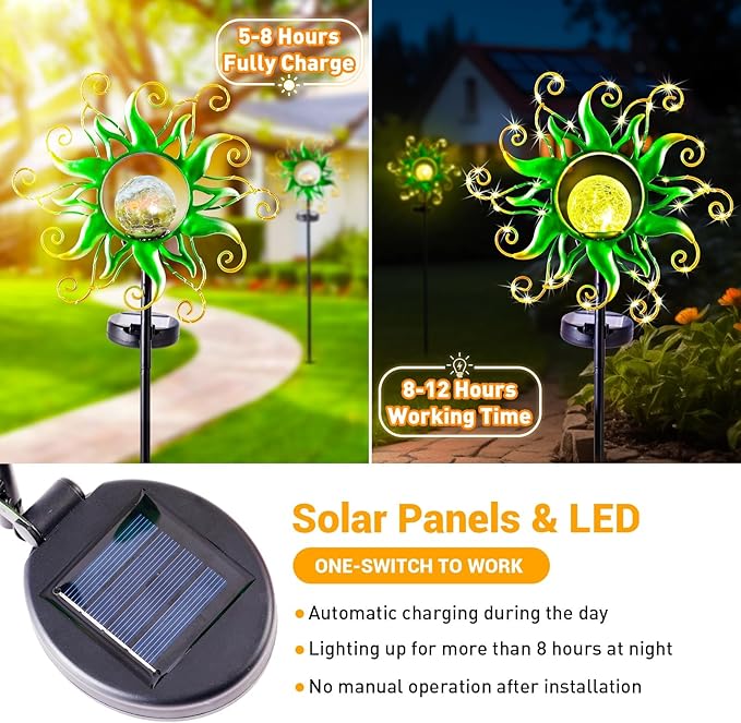 Solar Pathway Lights, Waterproof LED Walkway Lights