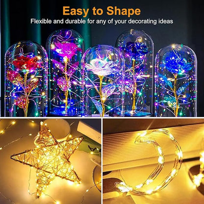 6-Pack 7ft Christmas LED String Lights, Waterproof Timer Lights