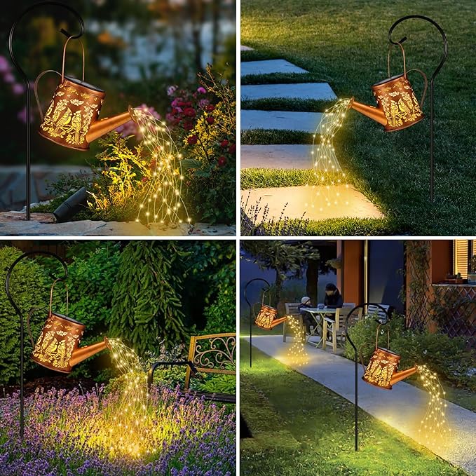 Cardinal Solar Patio Lanterns, Metal Waterproof LED