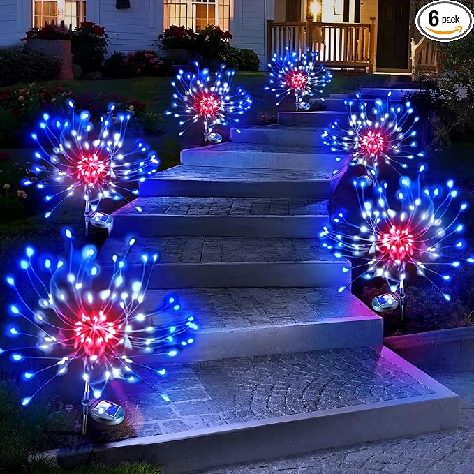 6-Pack Solar Landscape Lights for Walkway