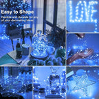 30-Pack Christmas String Lights, Waterproof Twinkle Lights