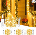 Christmas Backyard String Lights 4-Pack, 16ft 50 LED Waterproof
