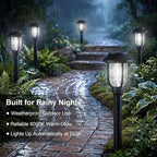 8-Pack Solar Pathway Lights, Waterproof LED Walkway Lights