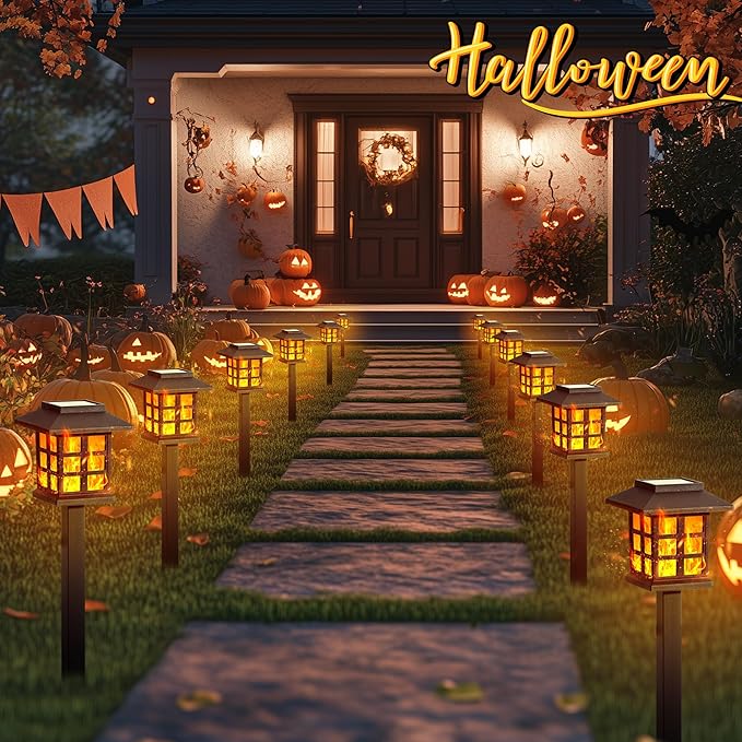 8-Pack Solar Path Lights, Outdoor Garden LED