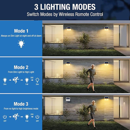 Peasur Solar Outdoor Lights [5 Pack/140LED], 3000K Warm Light Solar Motion Sensor Outdoor Powered Security Lights 3 Working Modes Waterproof for Outside Garden Yard, White Frame