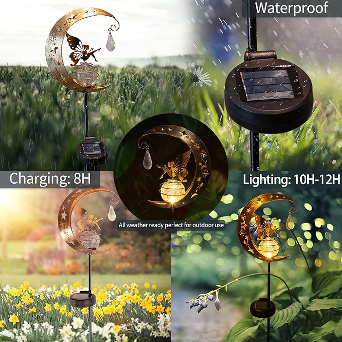 Warm White Solar Path Lights, Outdoor Walkway LED