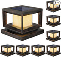 8-Pack Solar Post Cap Lights, Brown Waterproof