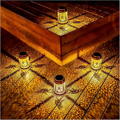 Bigfoot Solar Lanterns Outdoor Hanging Waterproof Solar Lights Big Foot Sasquatch Gifts for Men Women Metal Decorative LED Lanterns for Outside, Patio, Landscape, Yard Decor, Garden Decorations