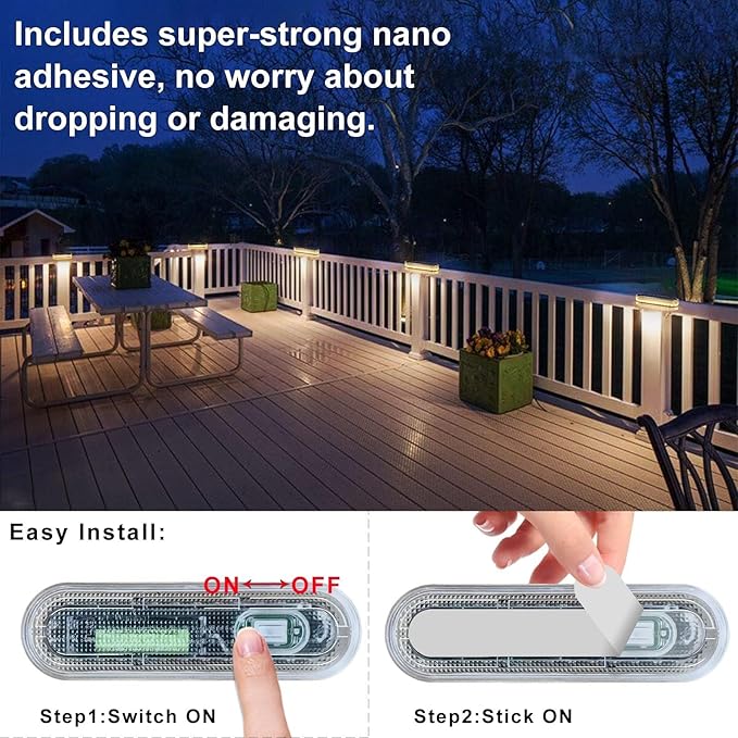 6-Pack Warm White Patio Solar Lights, Waterproof LED