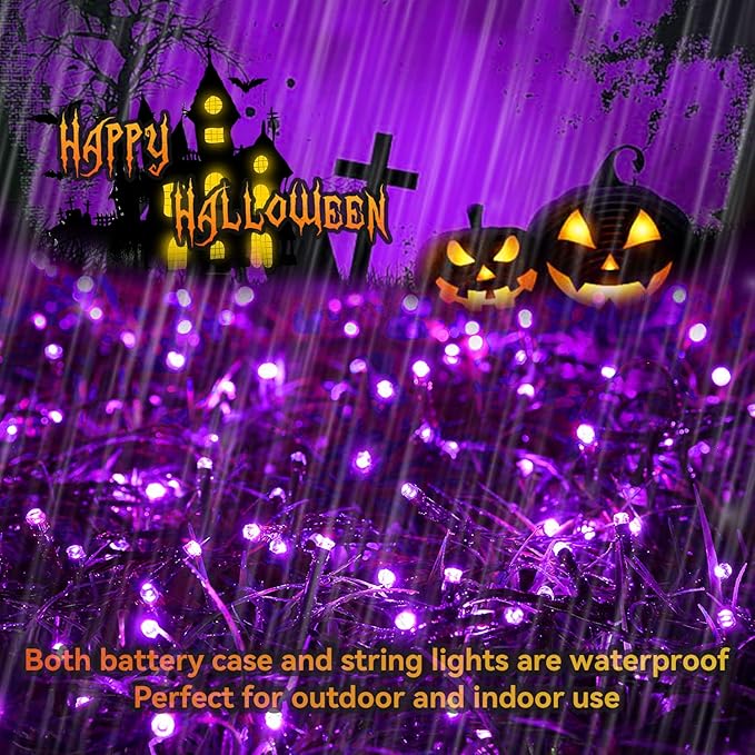 33ft Christmas LED String Lights, Waterproof Timer Lights