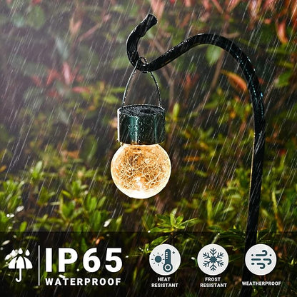 SOLPEX 12 Pack Solar Outdoor Lights Decorative, Hanging Christmas Decoration Solar Light Outdoor Solar Powered Waterproof Lights, Hanging Globe Light for Garden, Yard, Patio, Lawn(Color Changing)