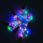 10-Pack 10 LED Wine Bottle Fairy Lights, Solar Cork