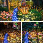 Solar Hummingbird Garden Statue Light, Outdoor Decor