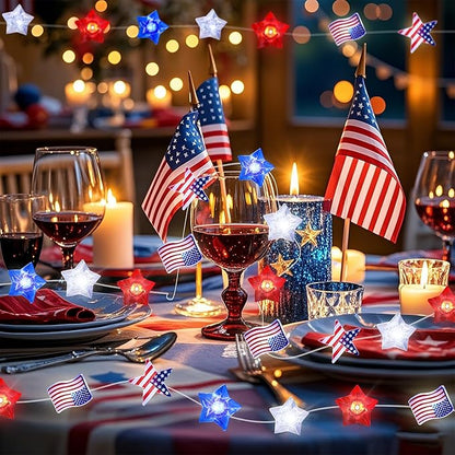White Backyard String Lights, 16ft Weatherproof LED