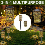 4-Pack Solar Pathway Lights, Waterproof LED Garden Lights