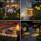 Dragonfly Solar Lantern Set, Rustic Garden Lighting
