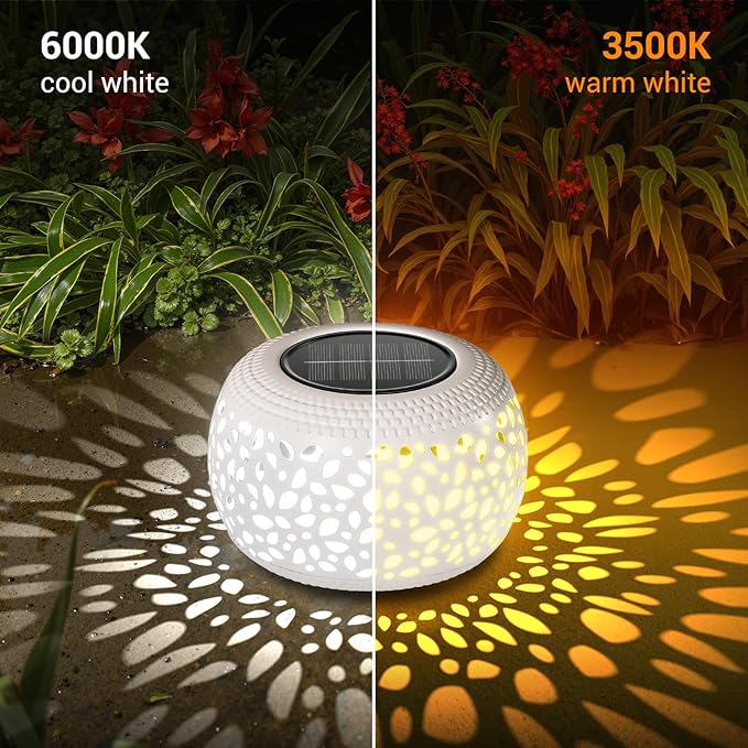 Solar Backyard Lanterns 2-Pack, Patio Hanging LED Decor