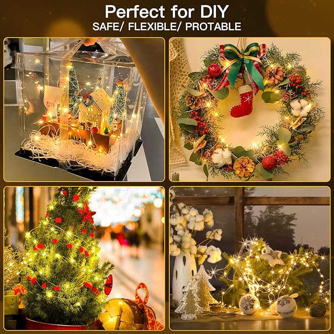 Christmas Backyard String Lights, 66ft 200 LED Waterproof
