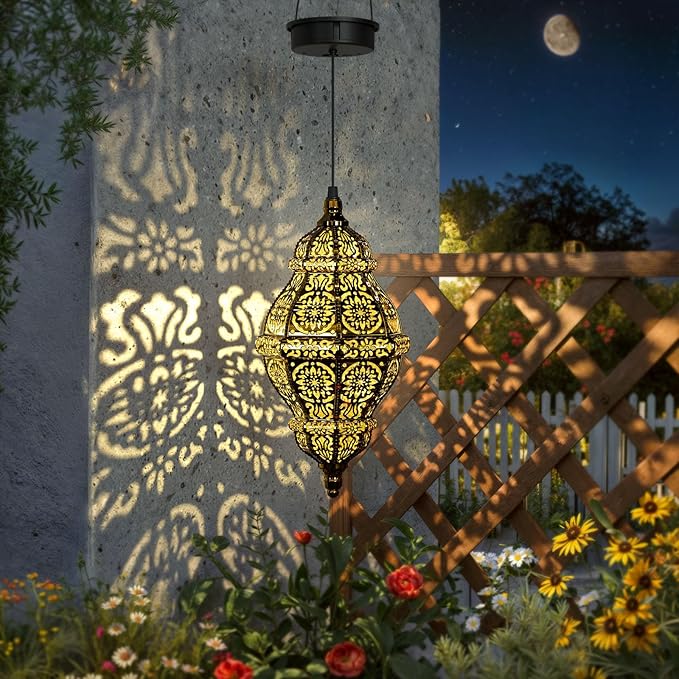 Moroccan Solar Pendant Light 2-Pack, Outdoor