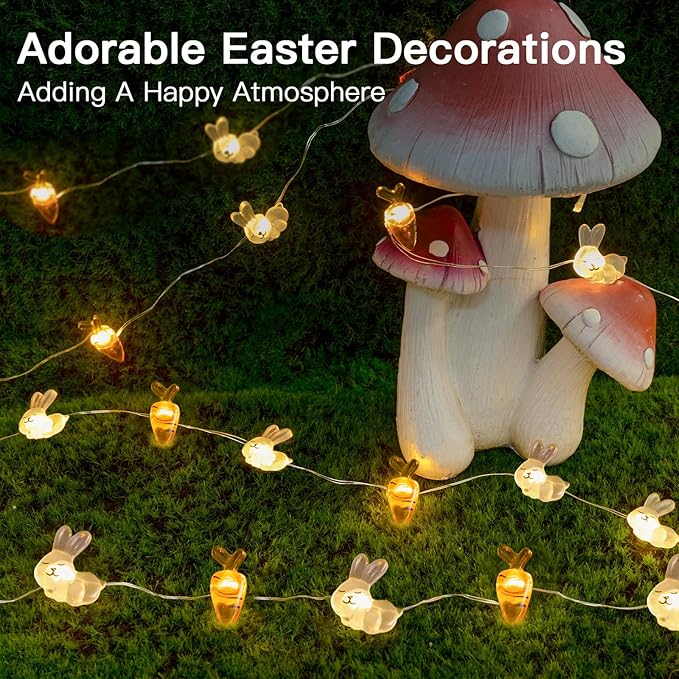 Outdoor String Lights, 8ft Waterproof LED