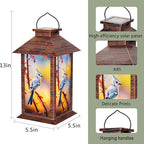 Backyard Solar Hanging Lanterns, Rustic Yard Decor
