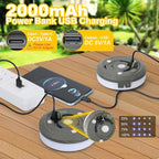 2-Pack Backyard String Lights, 8ft Weatherproof LED