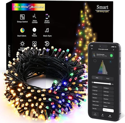 300 LED Christmas Twinkle Lights, 4ft Waterproof for Backyard