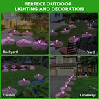 8-Pack Solar Pathway Lights, Waterproof LED Walkway Lights