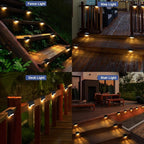 16-Pack Black Solar Gutter Lights, Outdoor LED