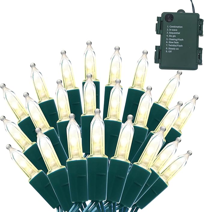 Christmas String Lights, 16ft Waterproof Twinkle Lights
