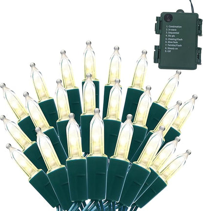 Christmas String Lights, 16ft Waterproof Twinkle Lights