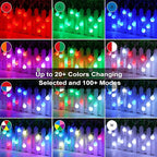 120 LED Christmas Twinkle Lights, 66ft Waterproof for Porch