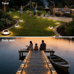 Solar Dock Lights, Warm White Waterproof LED