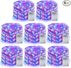 8-Pack 16ft LED Patio String Lights, Waterproof Outdoor