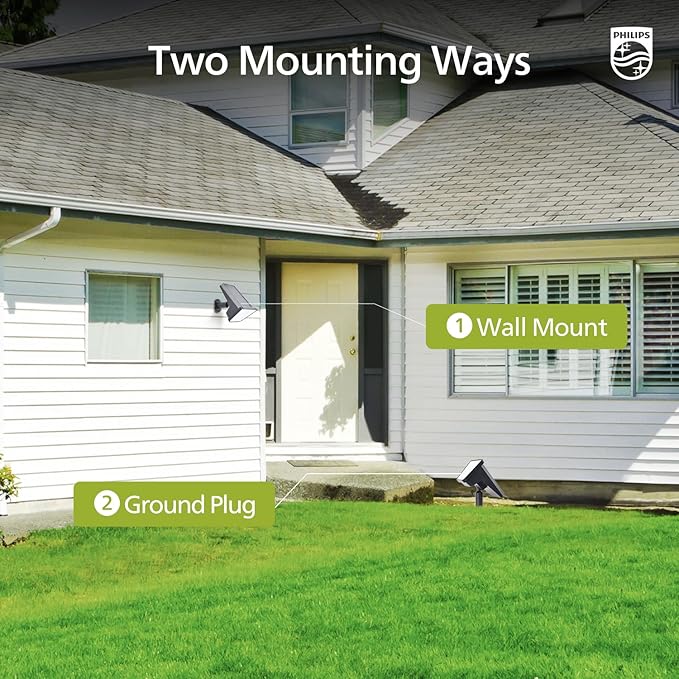 2-Pack Solar Spotlights, Waterproof Wall LED