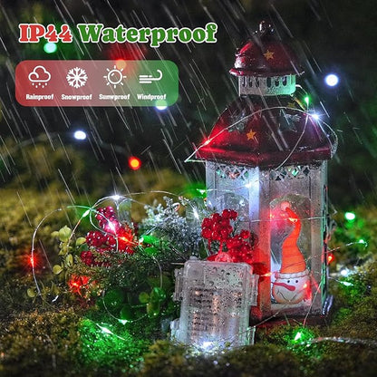 2-Pack Christmas String Lights, 66ft 200 LED Waterproof Twinkle Lights