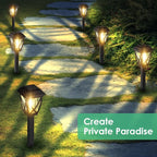 10-Pack Solar Landscape Lights for Driveway