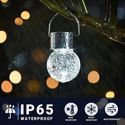 Solpex 12 Pack Hanging Solar Lights Outdoor,Solar Outdoor Lights Decorative, Solar Powered Waterproof Lights, Hanging Globe Light for Garden, Yard, Patio, Lawn, Flower Bed(Cold White)